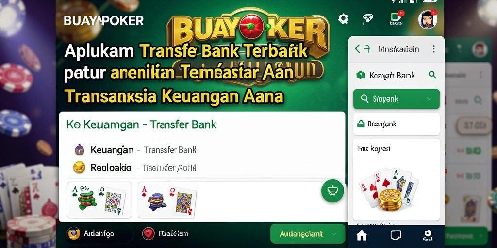 Tampilan antarmuka BUAYAPOKER yang sederhana dan fungsional untuk Transfer Bank.