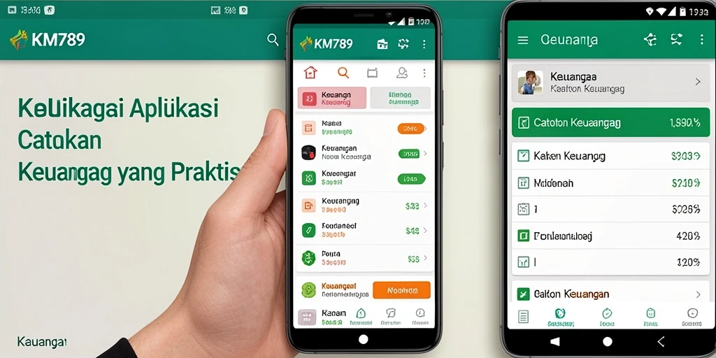 Antarmuka KM789 yang canggih untuk mencatat keuangan.
