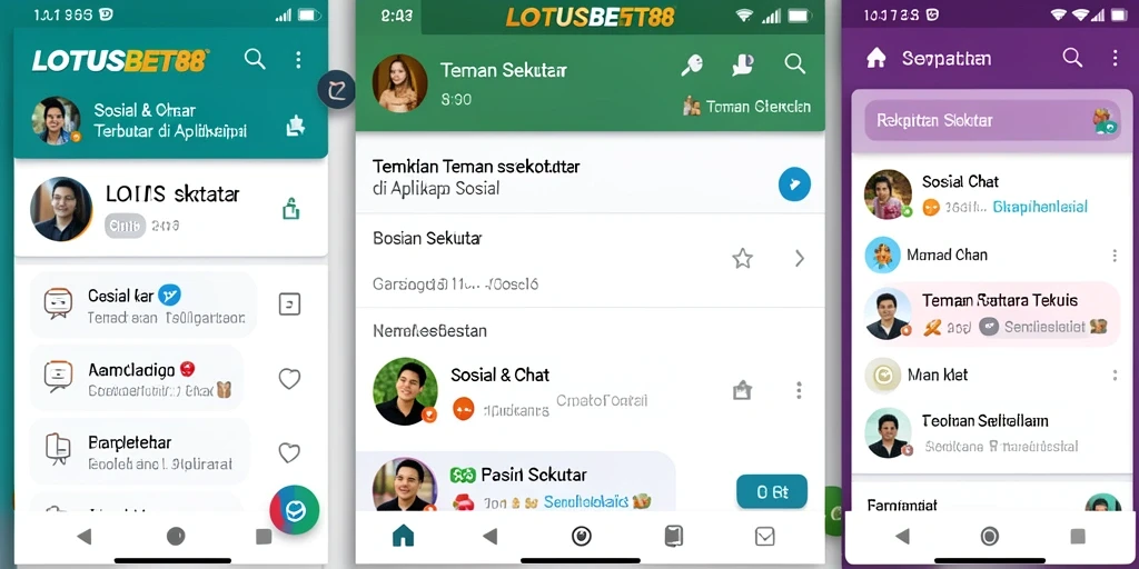 Screenshot LOTUSBET88 menampilkan antarmuka mencari teman yang intuitif.