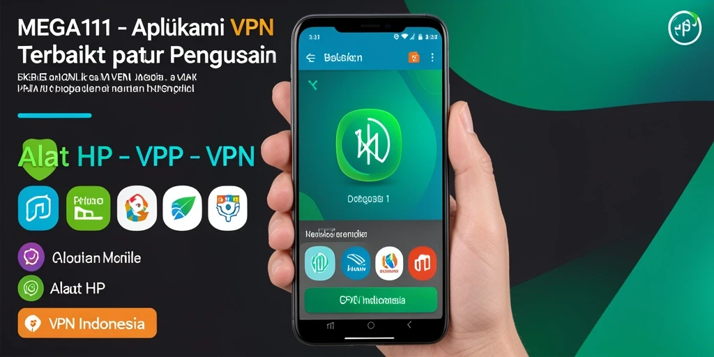 Antarmuka pengguna MEGA111 yang sederhana dan fungsional untuk VPN.