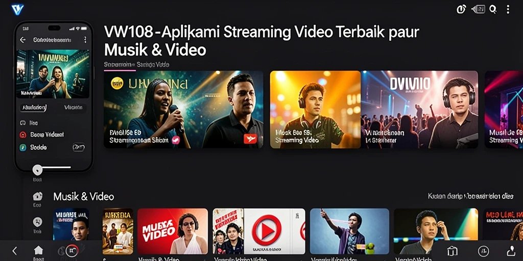 Antarmuka VW108 yang sederhana dan menarik untuk streaming video.